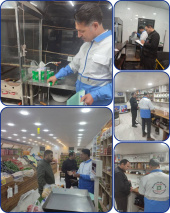 بازدید مشترک با کارشناس بهداشت محیط و  کارشناس بازرسی و نظارت اصناف
