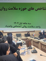 جلسه آموزشی دستورالعمل ها و شاخص های حوزه سلامت روان
