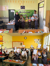 نقاشی دانش‌آموزان «دبستان روستای کلاته مروی» با موضوع سلامت روان