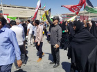 حضور با شکوه مدافعان سلامت در کنار مردم ولایت مدار و وقت شناس تربت جام در راهپیمایی پرشکوه جمعه خشم و نصر