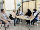 برگزاری میز خدمت دانشکده علوم پزشکی تربت‌جام در مصلی نماز جمعه