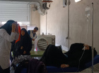 برپایی قرارگاه جهادی امام خامنه‌ای شهید بسیج جامعه پزشکی تربت جام در حرم مطهر رضوی