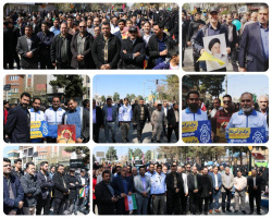 حضور کارکنان علوم پزشکی تربت جام در راهپیمایی روز جهانی قدس جمعه ۸ فروردین ۱۴۰۴