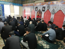 برپایی مراسم عزاداری و قرائت زیارت عاشورا در نمازخانه ستاد دانشکده علوم پزشکی تربت جام