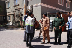برگزاری مانور دفاع از مقر در دانشکده علوم پزشکی تربت جام به مناسبت هفته دولت