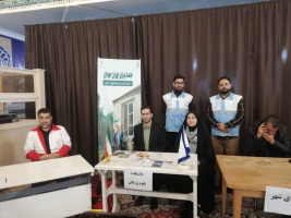 برگزاری میز خدمت دانشکده علوم پزشکی تربت‌جام در نماز جمعه، همزمان با مراسم استقبال از شهید گمنام