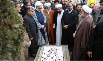 ادای احترام استاندار خراسان رضوی به مقام شامخ شهدای تربت‌جام و تجلیل از زنده یاد دکتر محمد کوثری