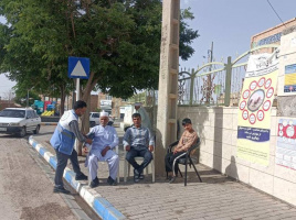 برپایی میز خدمت سلامت در روستای «چشمه گل» همزمان با نماز عید سعید قربان