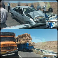 تصادف دو خودرو روی پل روستای پاجوب؛ پنج مصدوم