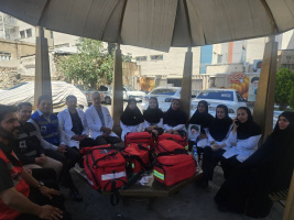 بازدید رئیس دانشکده علوم پزشکی تربت‌جام از تیم‌های واکنش سریع مستقر در مسیر تشییع رهبر شهید