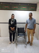 اهدای یک دستگاه ویلچر به مرکز سجادیه توسط خانواده خیر مرحومه «جان گل جعفری»